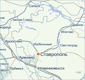 Карта Ставрополь