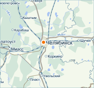 Карта Челябинск