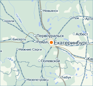 Карта Екатеринбург