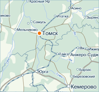 Карта Томск
