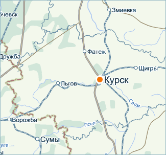 Карта Курск