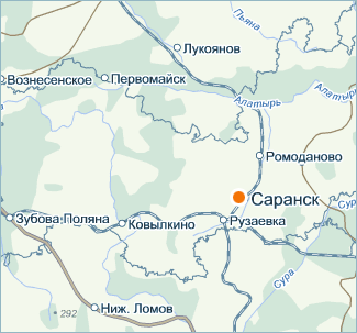 Карта Саранск
