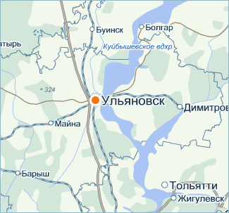 Карта Ульяновск