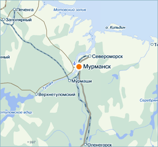 Карта Мурманск