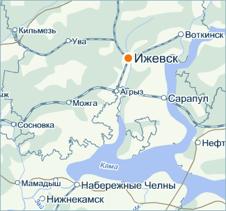 Карта Ижевск