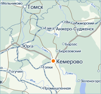 Карта Кемерово